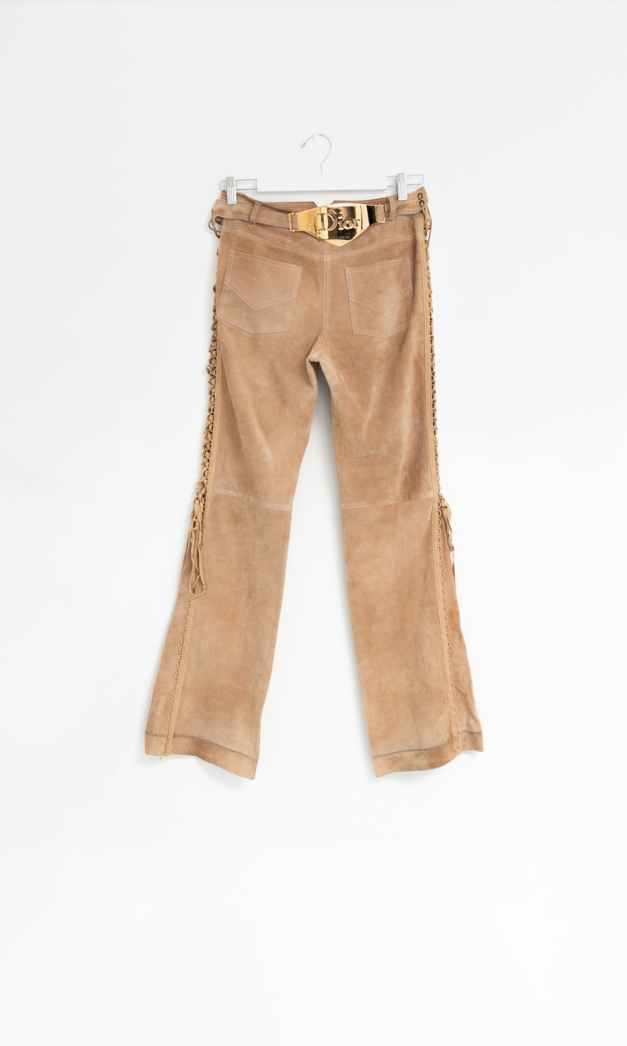 Dior Logo Plate Suede Trousers – Jean Vintage