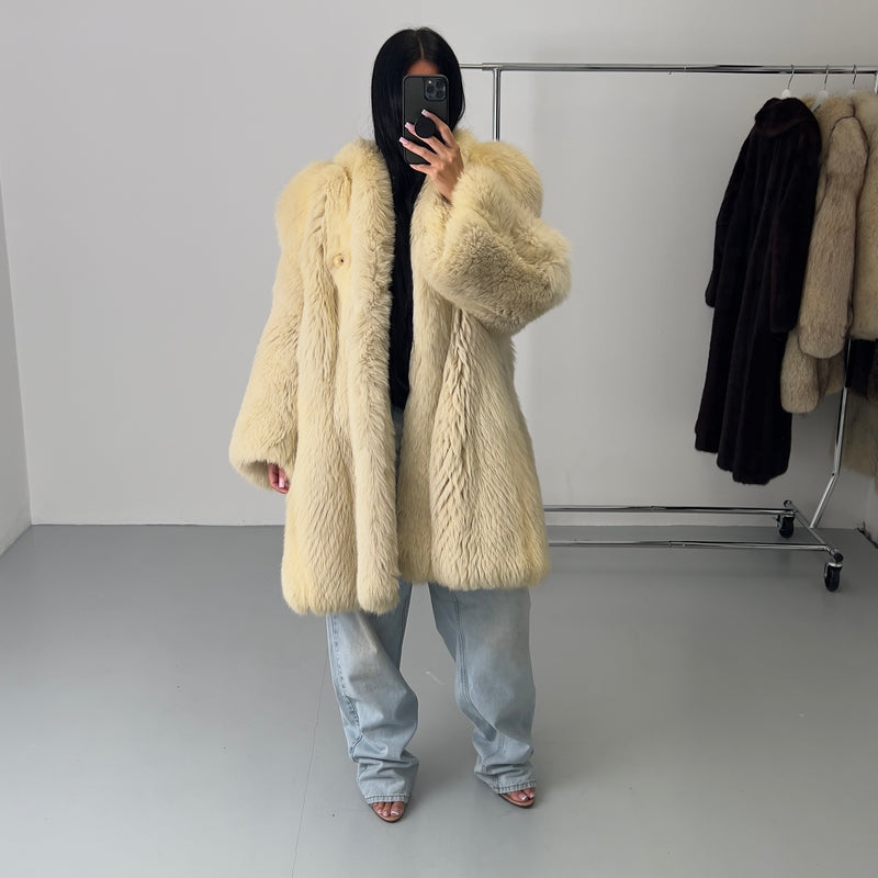 Cheap fox fur coats best sale