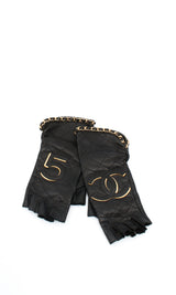 Chanel Lambskin Fingerless Gloves