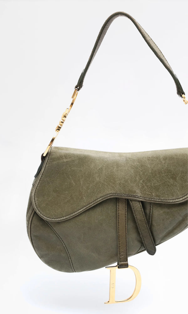 Dior Leather Saddle Bag