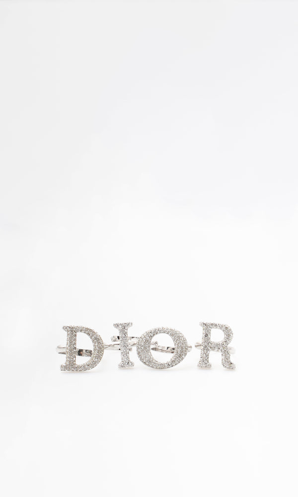 Dior Spellout Crystal Rings