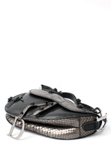 Dior Python Leather Saddle Bag