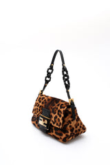 Fendi Leopard Pony Hair Mini Mamma Baguette