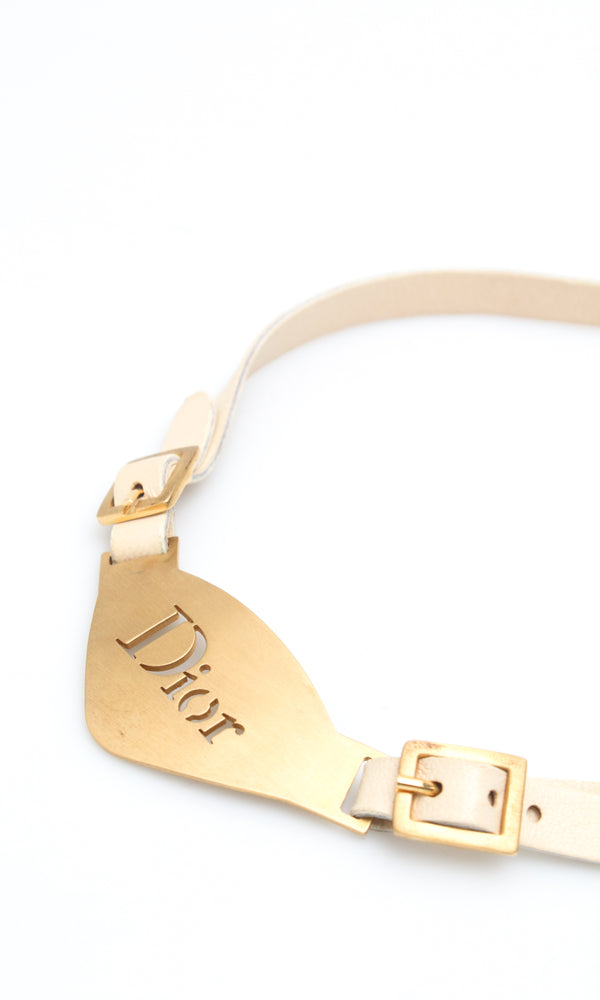 Dior Leather Choker Necklace