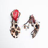 Dior Leopard Dog Tag Heels