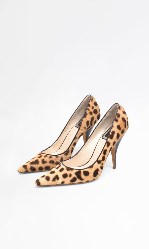 Dior Leopard Pony Heels