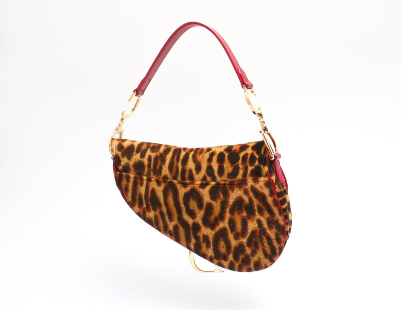 Dior Leopard Saddle Bag