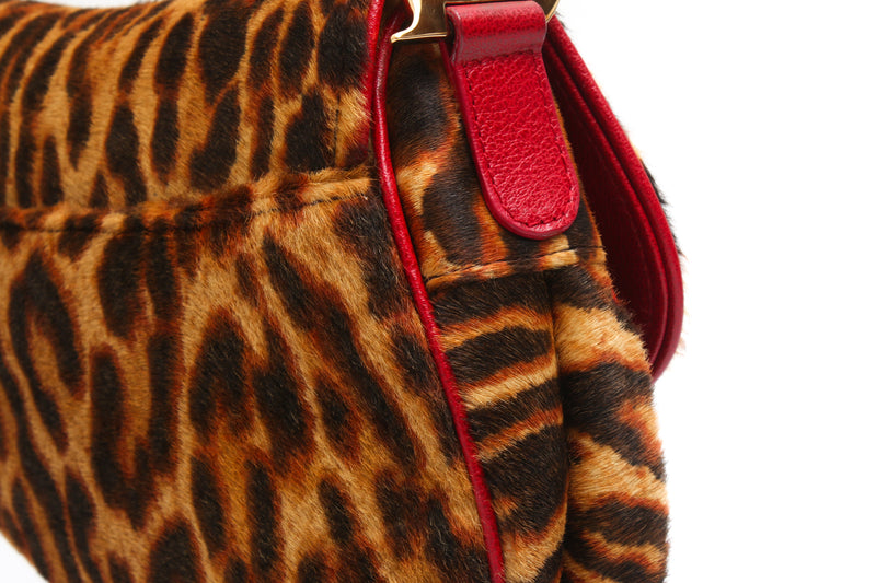 Dior Leopard Saddle Bag