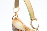 Dior Leopard Ostrich Saddle Bag