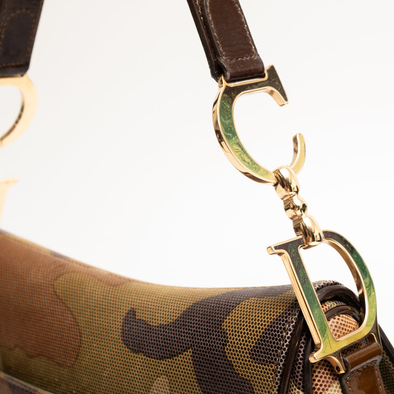 Dior Camouflage Double Saddle Bag