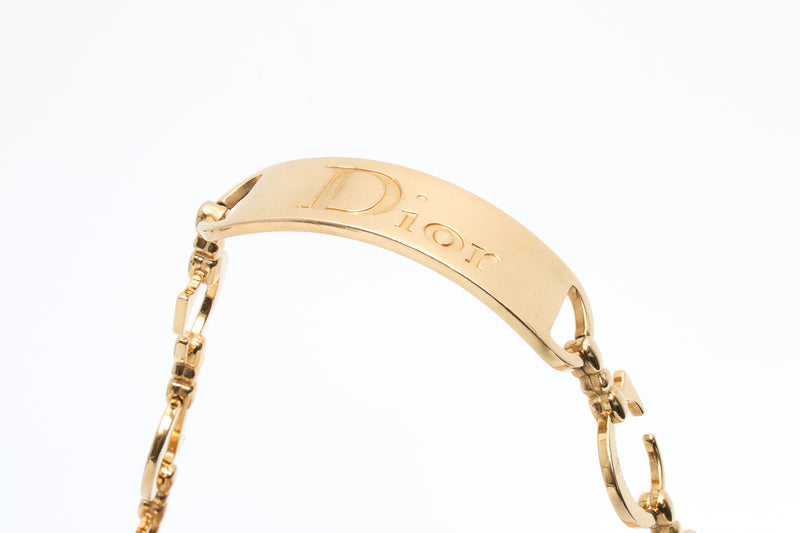 Dior Ostrich Chain Saddle Bag