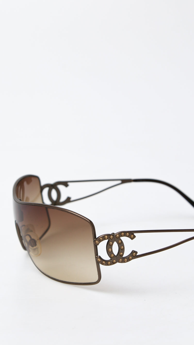 Chanel Rhinestone CC Sunglasses
