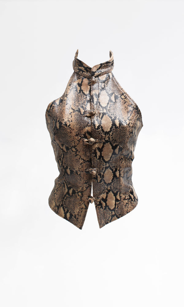 Snakeskin Corset Top