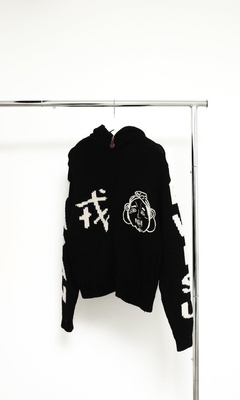 Evisu Cowichan Knitted Hoodie