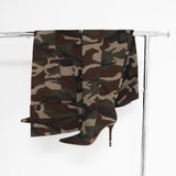 VETEMENTS Thigh-High Camo Boots