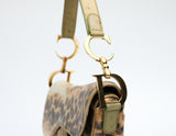 Dior Leopard Ostrich Saddle Bag