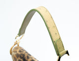 Dior Leopard Ostrich Saddle Bag