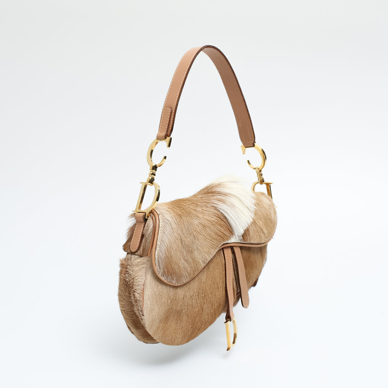 Dior Mohawk Fur Saddle Bag