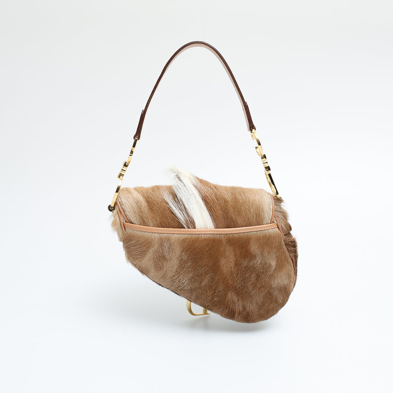 Dior Mohawk Fur Saddle Bag