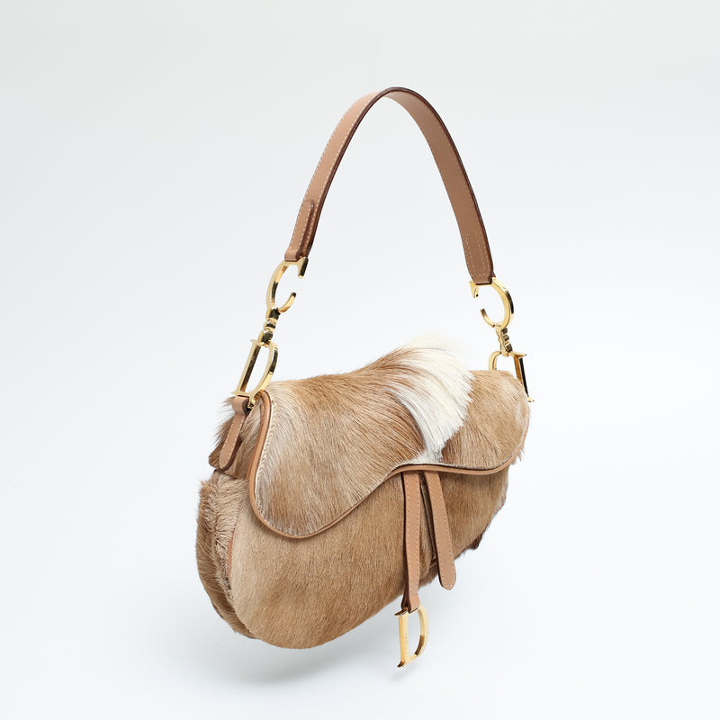 Dior Mohawk Fur Saddle Bag