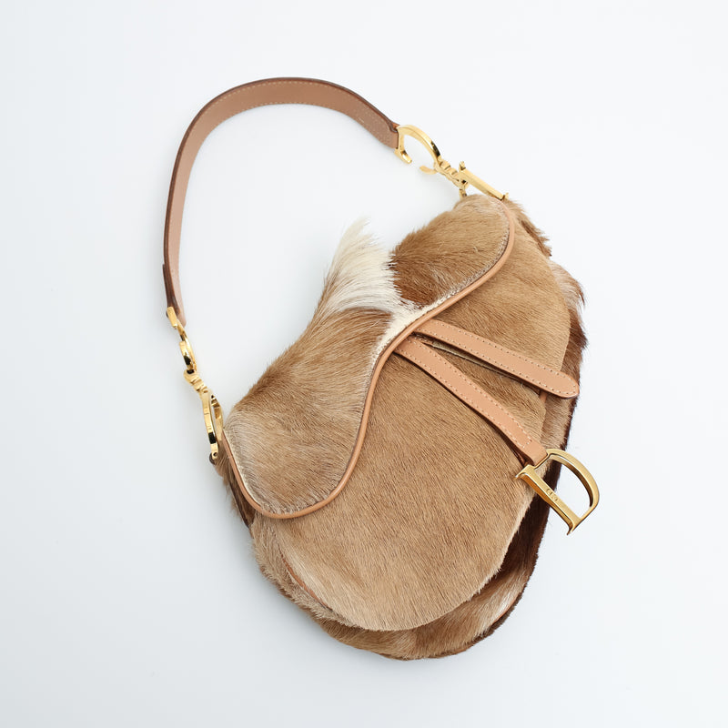 Dior Mohawk Fur Saddle Bag