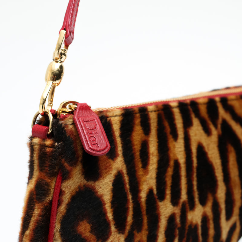 Dior Leopard Mini Saddle Bag