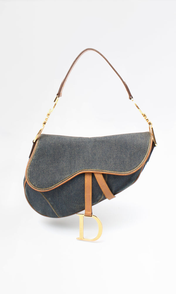 Dior Denim Saddle Bag