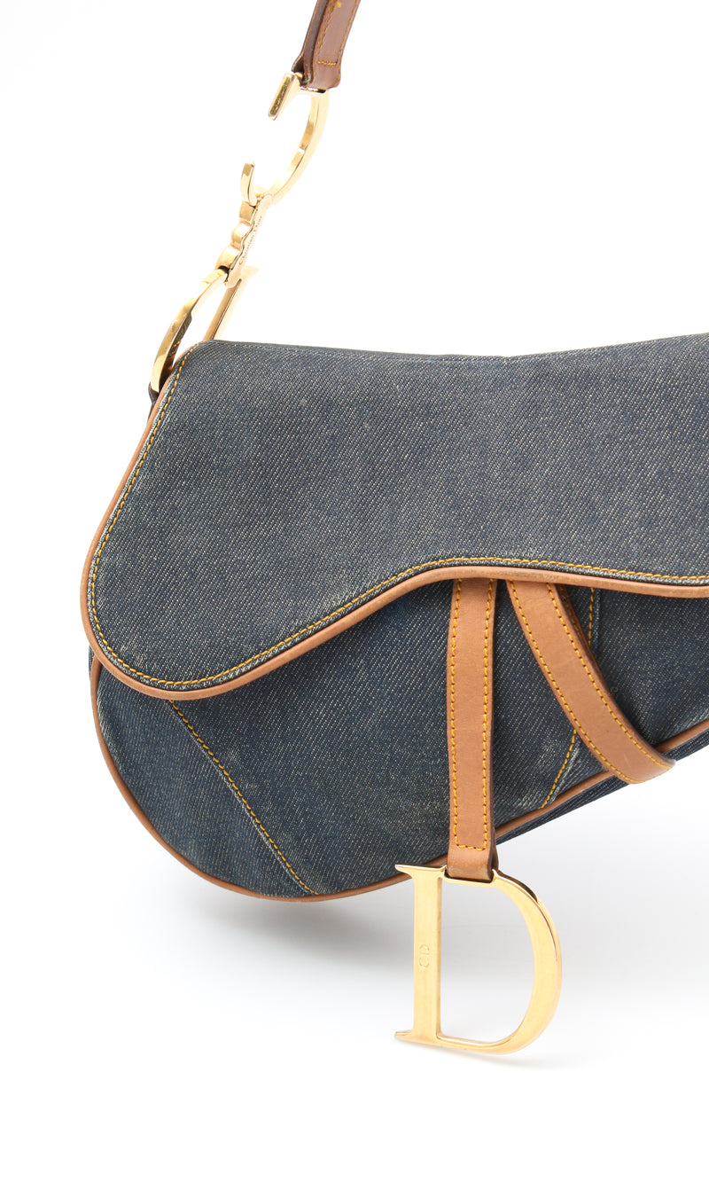 Dior Denim Saddle Bag