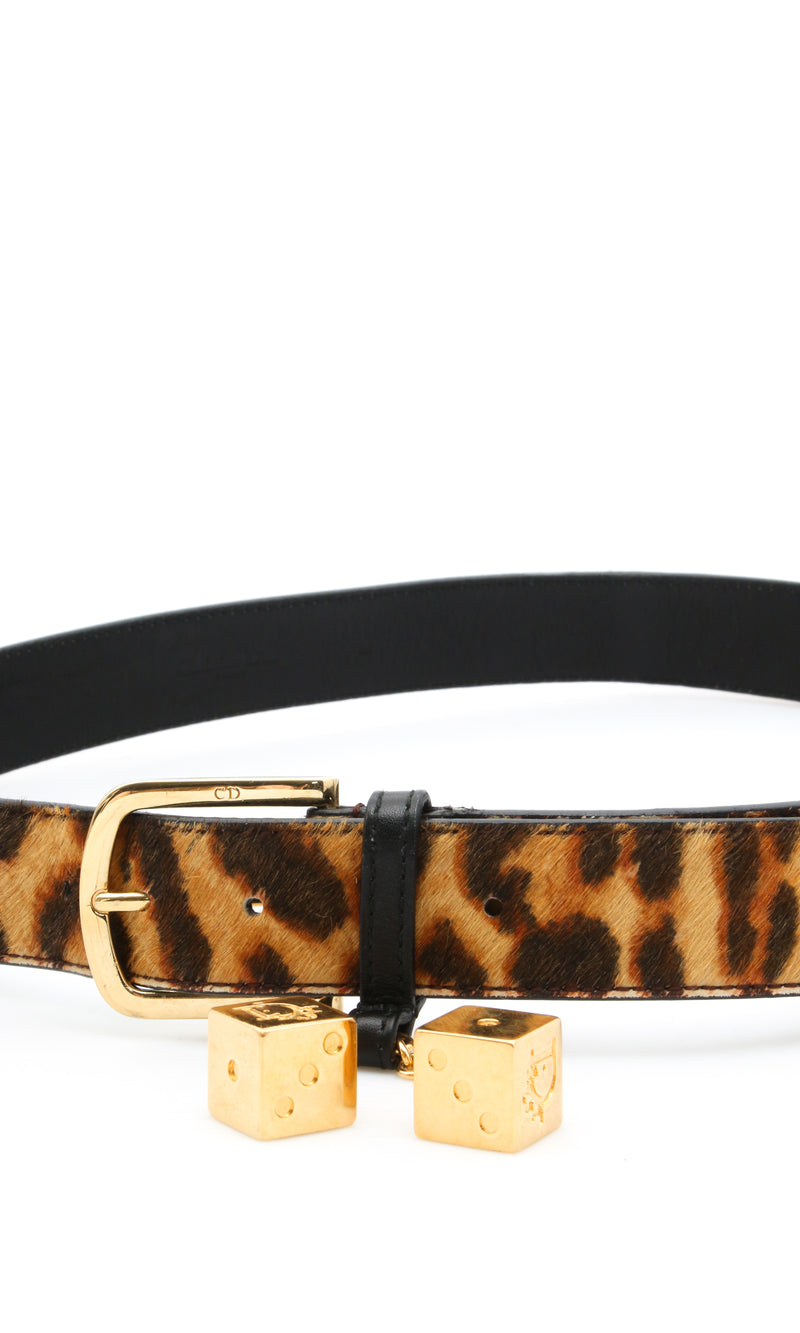 Dior Gambler Leopard Belt