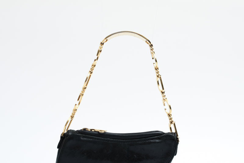 Dior Ostrich Chain Saddle Bag