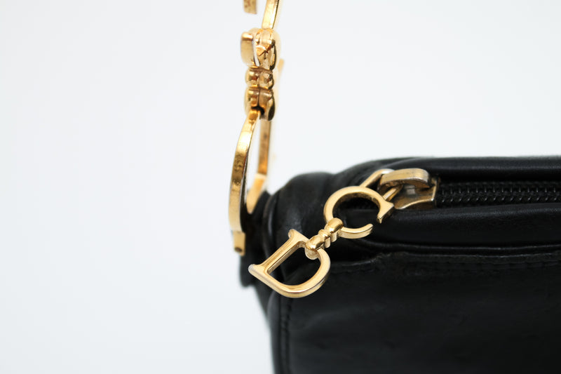 Dior Ostrich Chain Saddle Bag