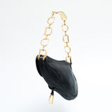 Dior Ostrich Chain Saddle Bag