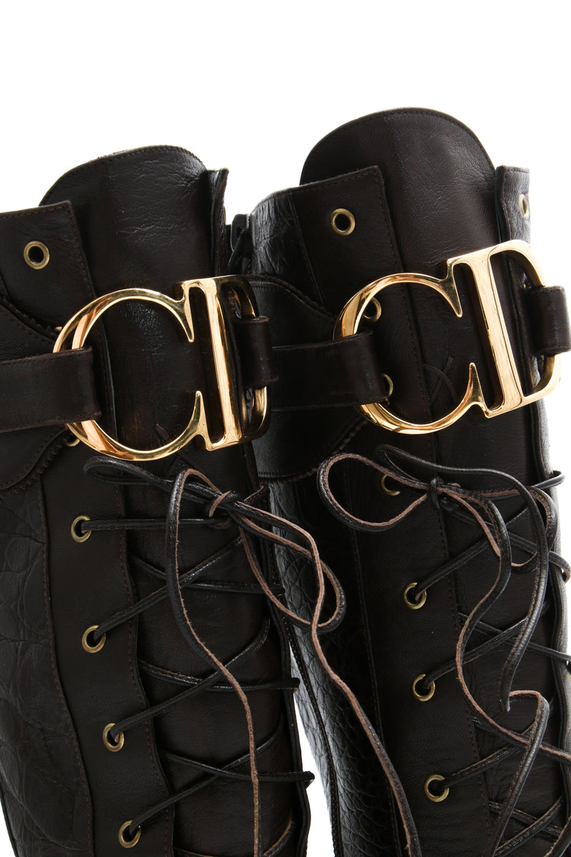 Dior Croc Logo Boots