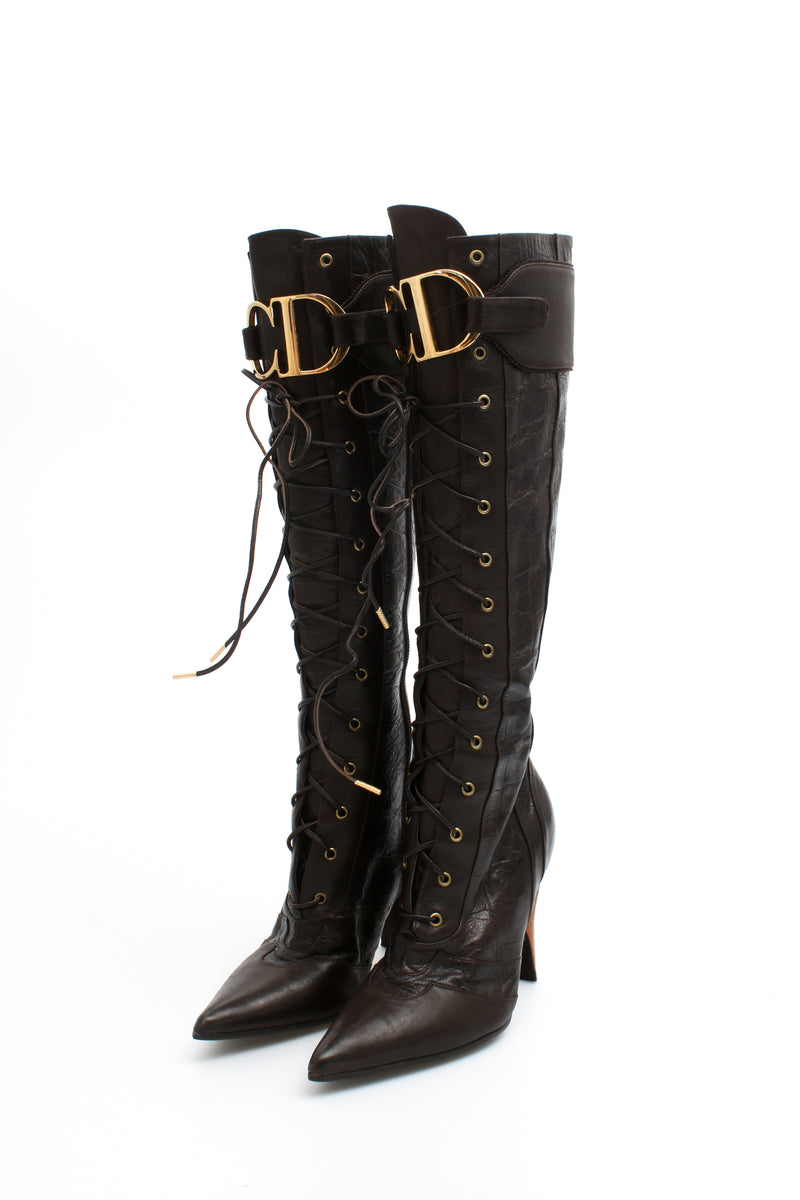 Dior Croc Logo Boots