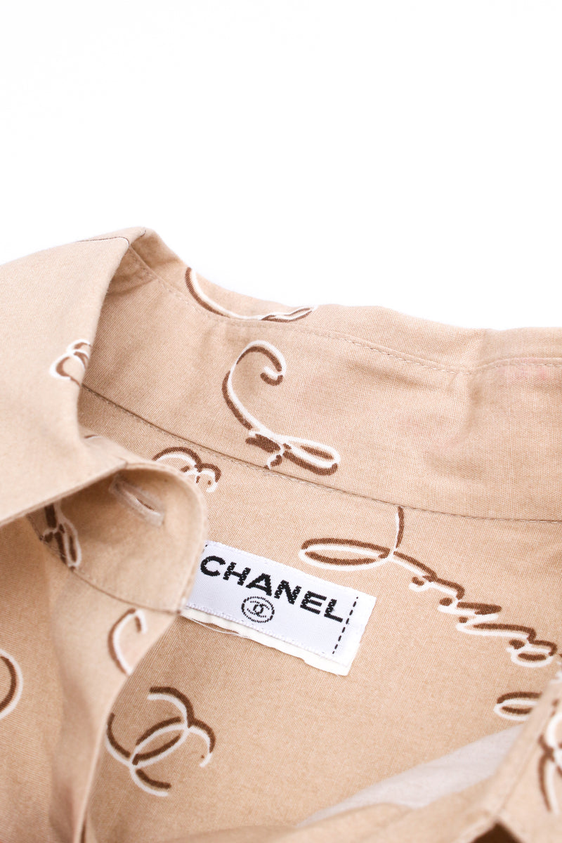 Chanel Scripted Cropped Shirt