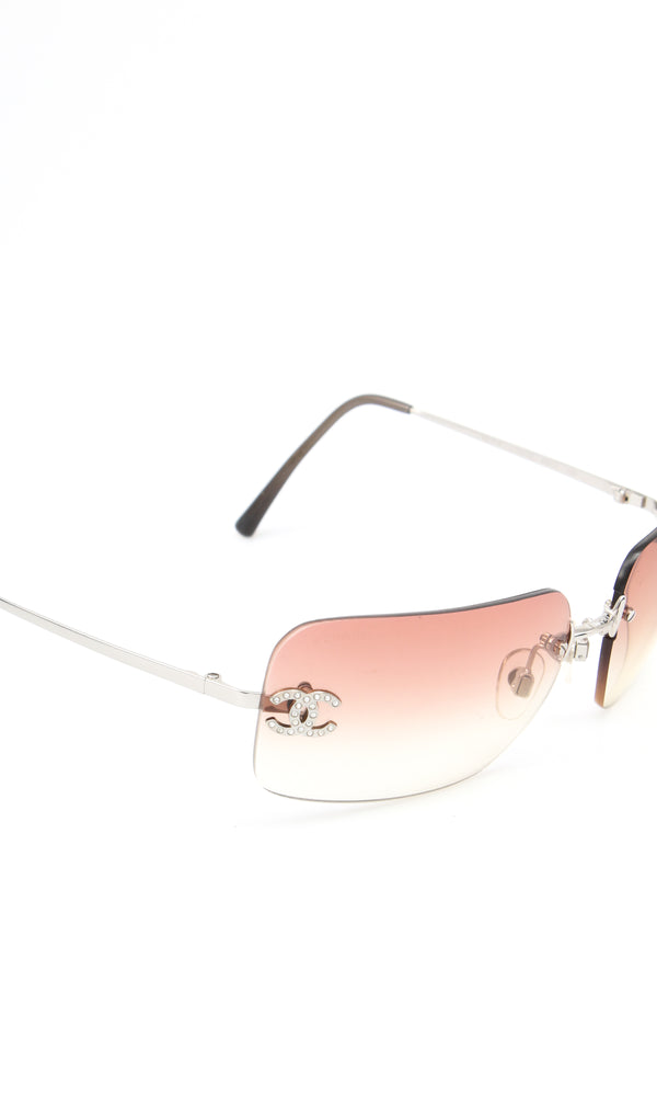 Chanel Rhinestone Sunglasses