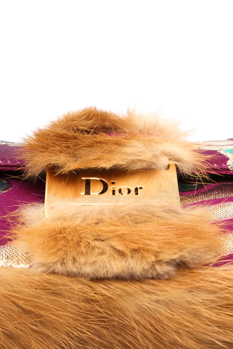 Dior Satin Fur Wristlet Bag