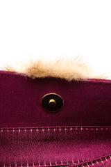 Dior Satin Fur Wristlet Bag