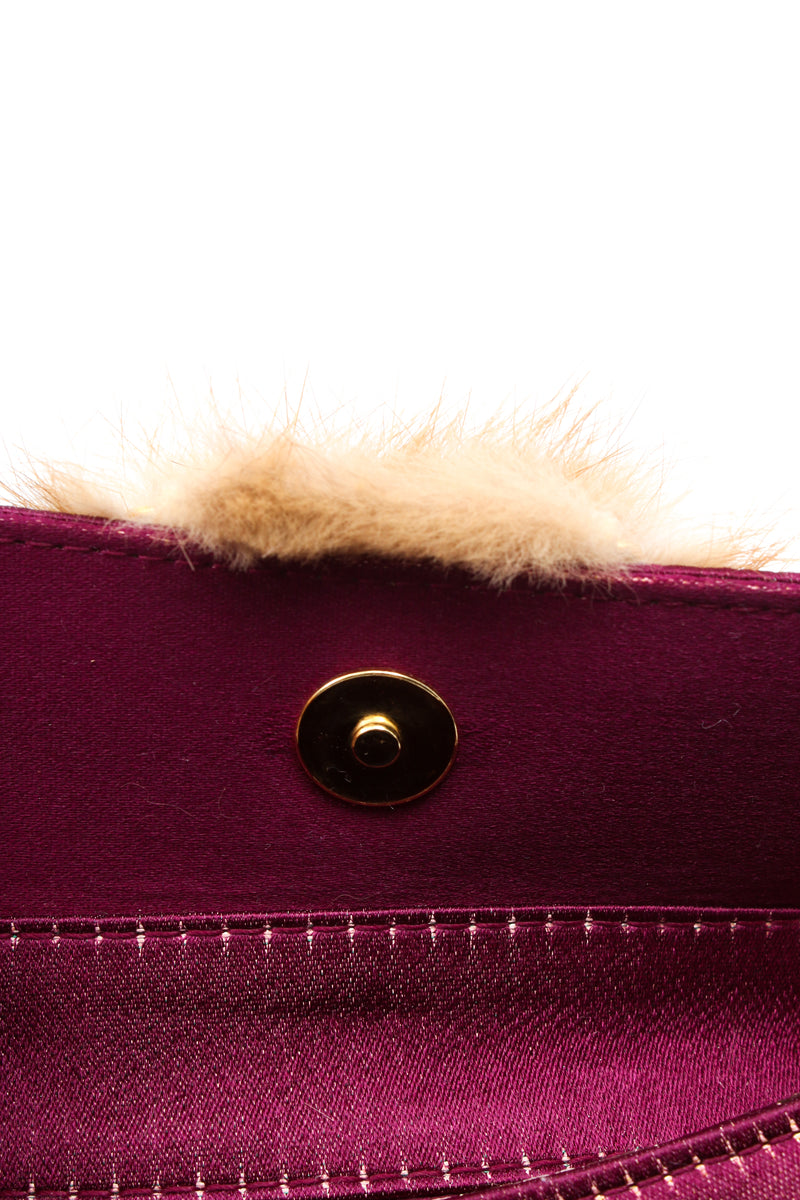 Dior Satin Fur Wristlet Bag