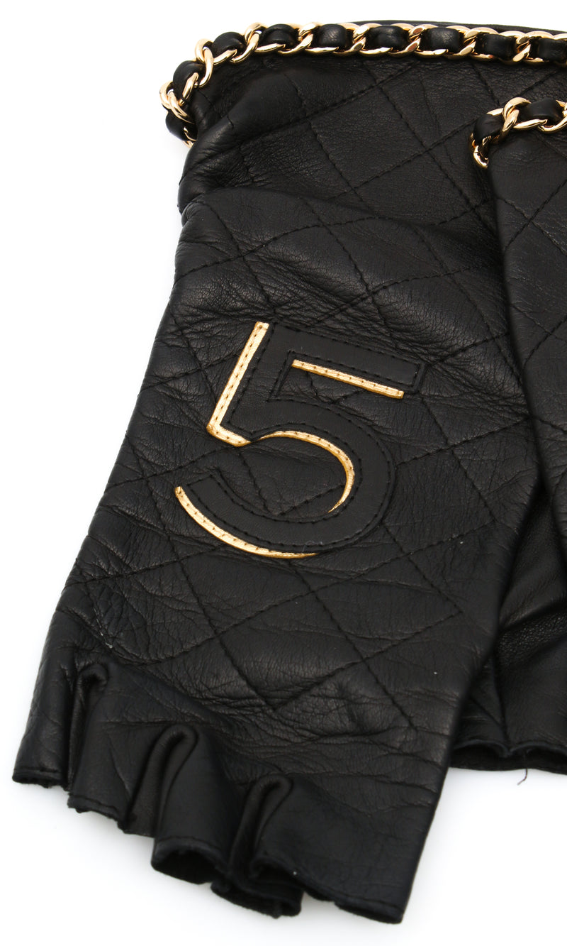 Chanel Lambskin Fingerless Gloves