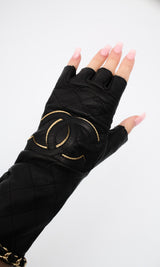 Chanel Lambskin Fingerless Gloves