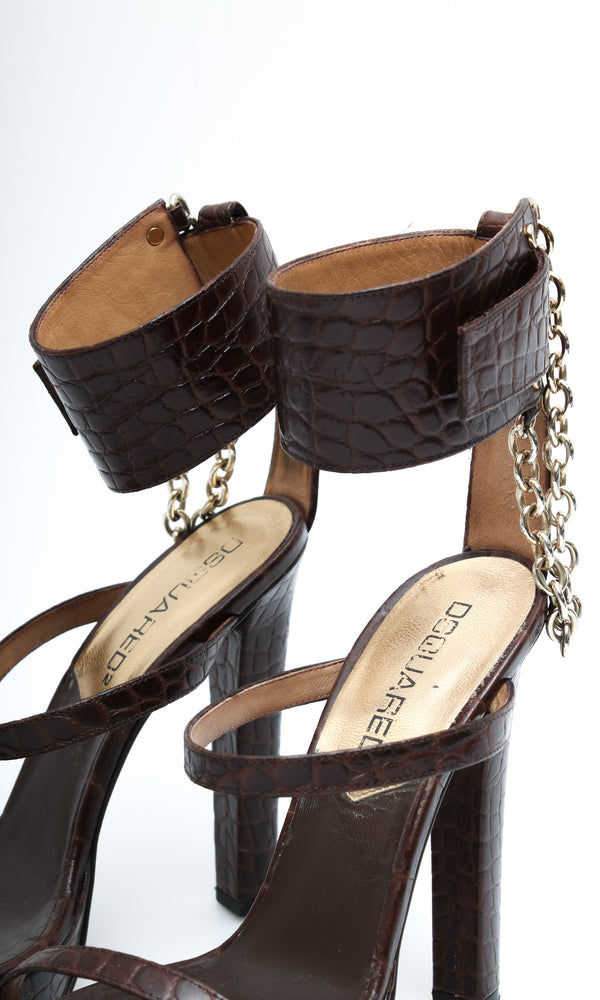 DSquared Leather Chain Heels