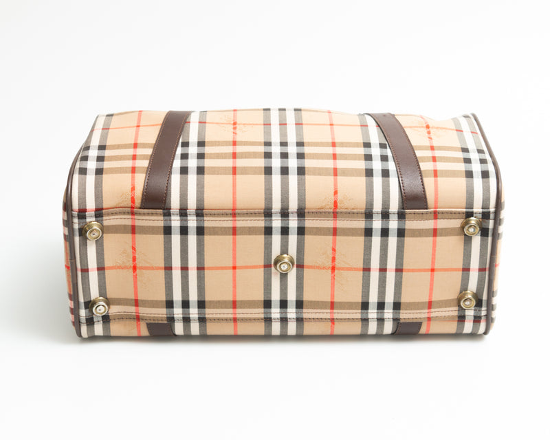 Burberry haymarket duffle bag hotsell