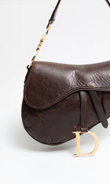 Dior Leather Saddle Bag