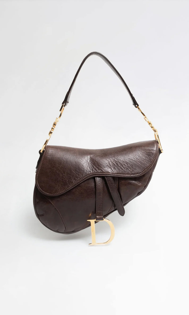 Dior Leather Saddle Bag