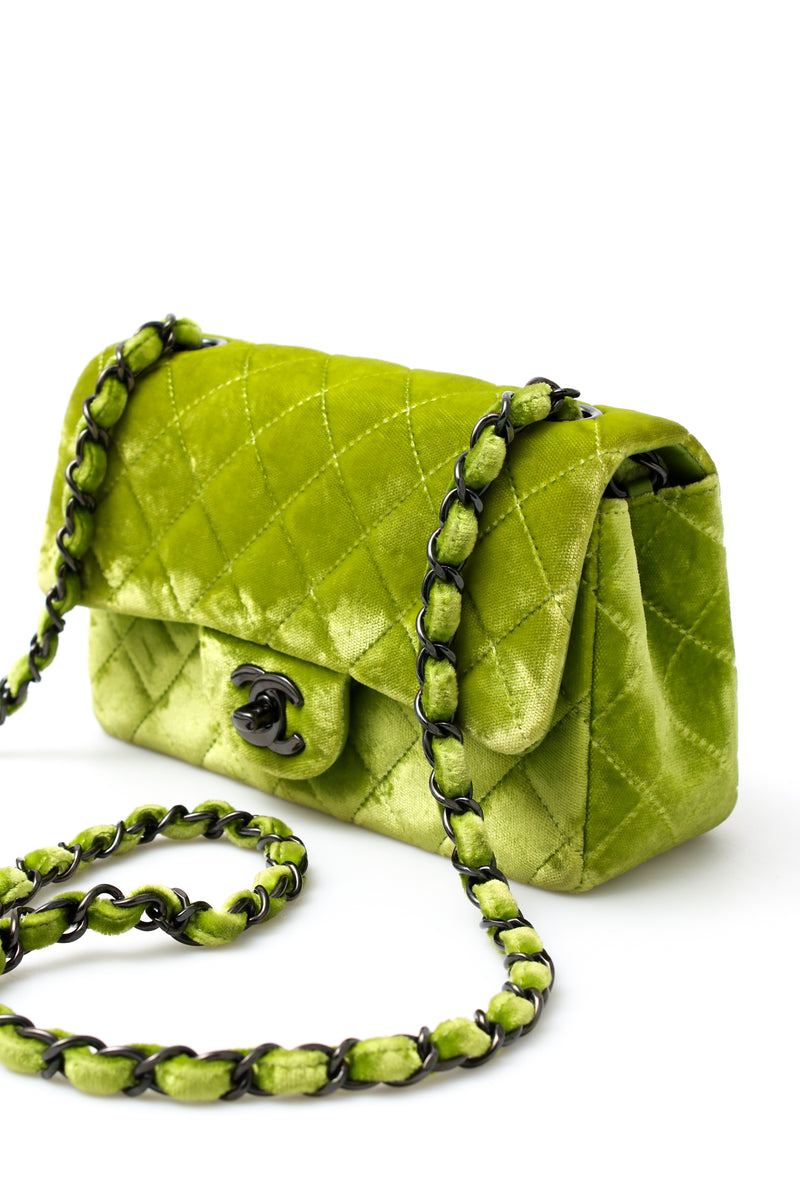 Chanel Velvet Mini Classic Flap Bag