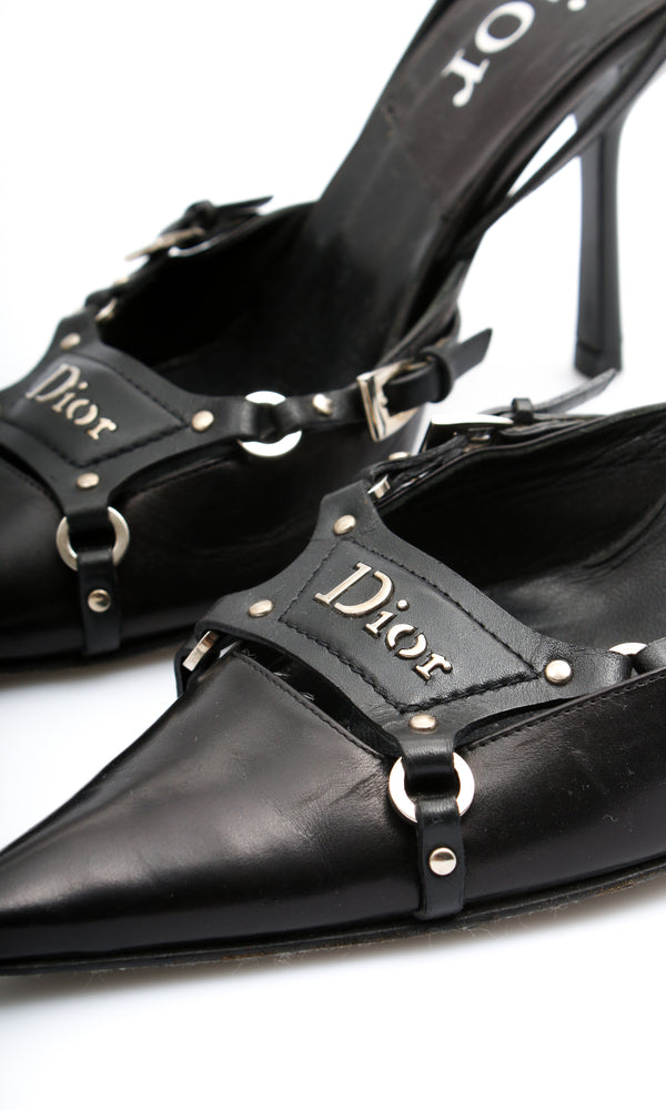 Dior Bondage Leather Heels