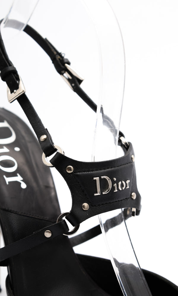 Dior Bondage Leather Heels