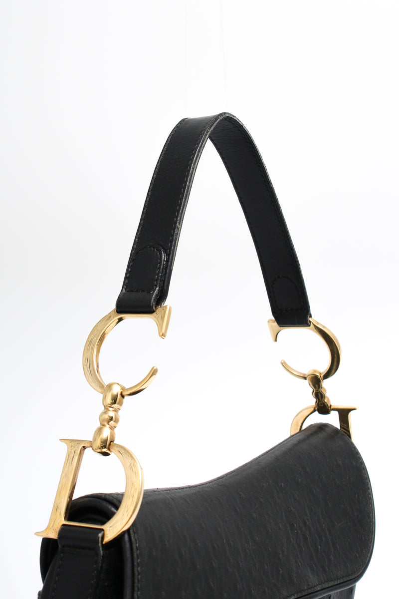 Dior Ostrich Saddle Bag