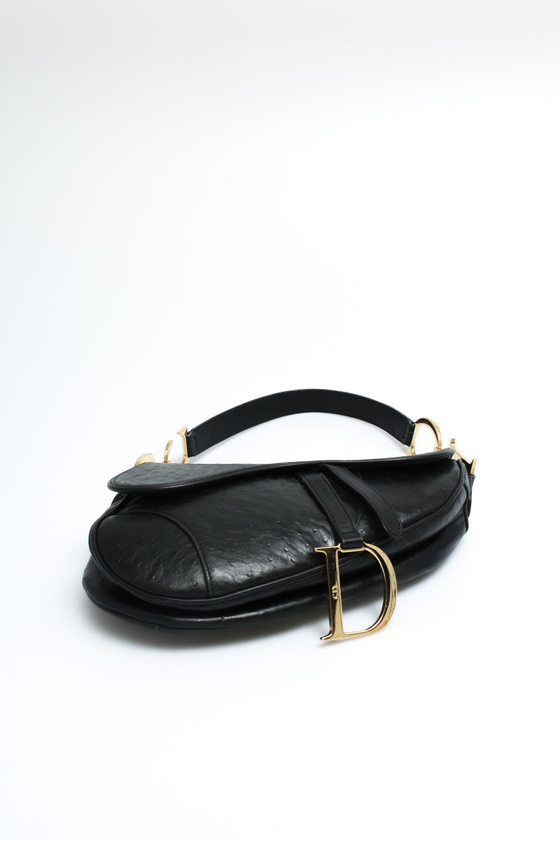 Dior Ostrich Saddle Bag